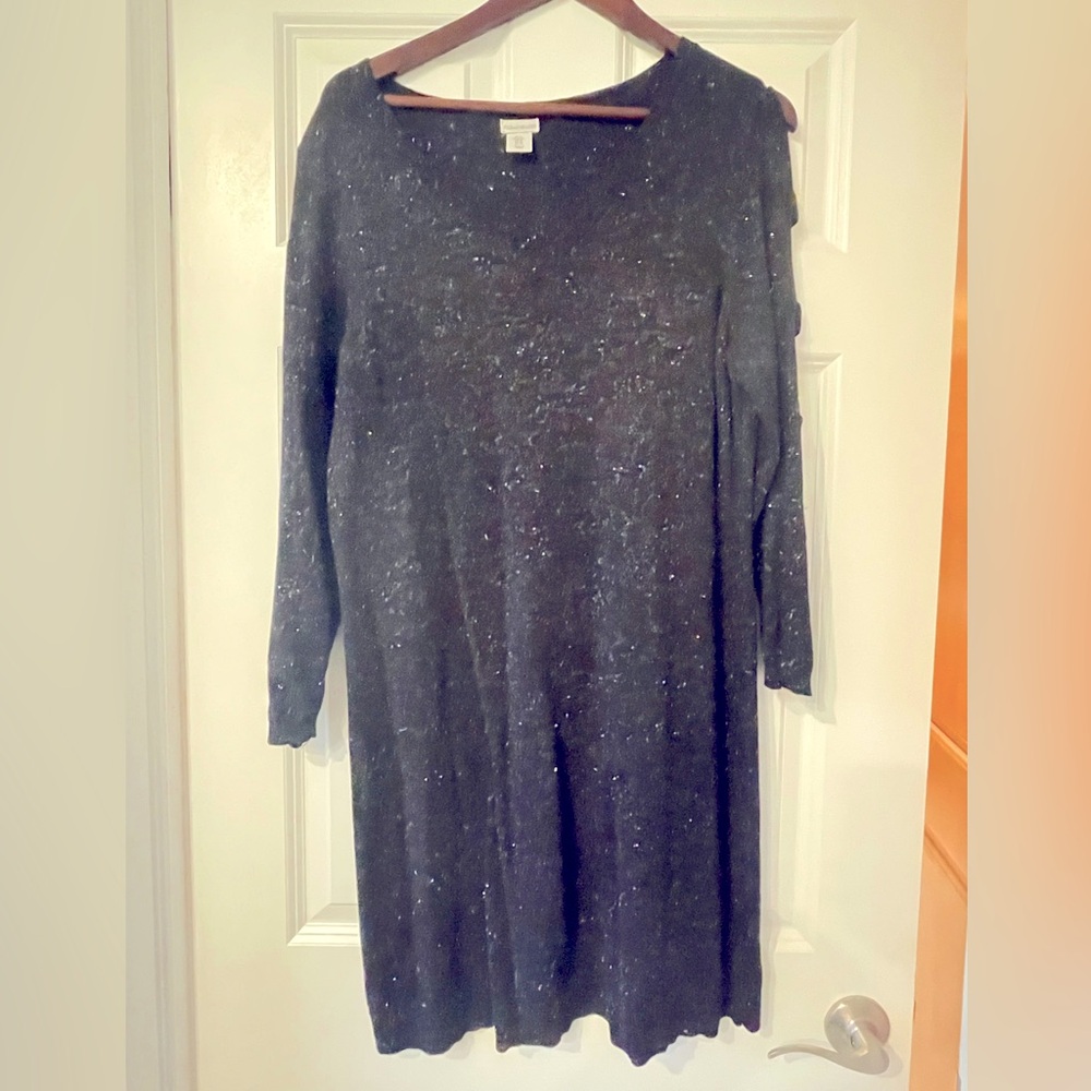 Black sparkle dress - perfect for the holidays. Size XL